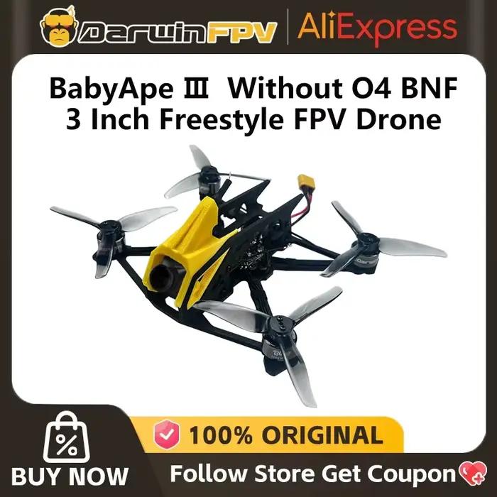 Darwin FPV 3 pouces BabyApe III No O4 BNF Edition avec récepteur ELRS 2.4G intégré quadrirotor