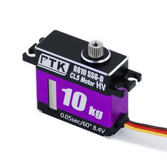 Servomoteur de direction RC sans noyau PTK 8810 MG-D10KG 8,4 V pour avions télécommandés en acier inoxydable occasions spéciales