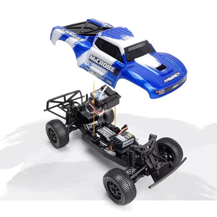 HPI RACING Maverick MICROBE SC Flux Brushless RWD 1/24 Voiture RC électrique télécommandée modèle Short Course pour adultes et enfants