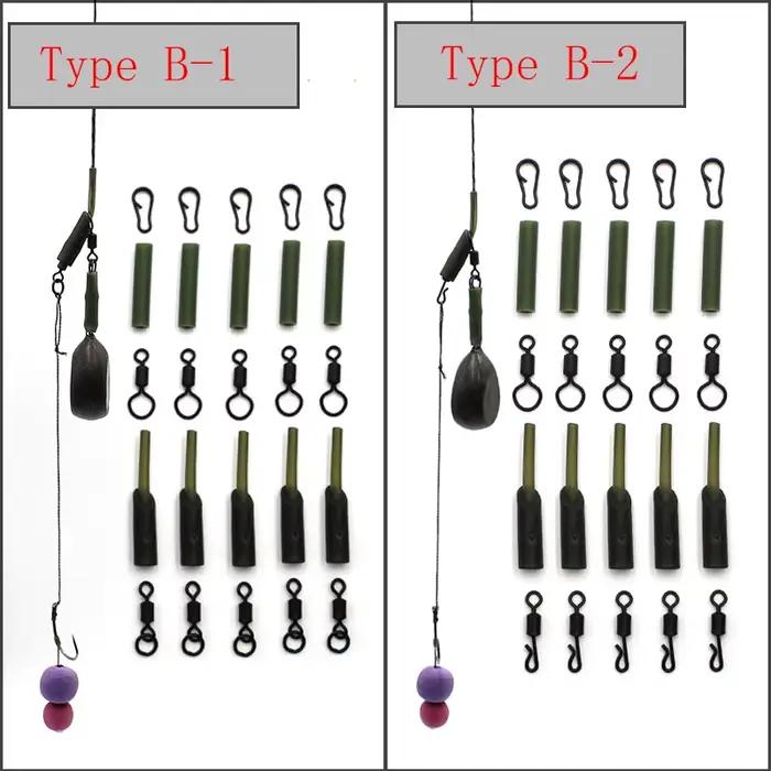 5 kits de plate-forme de course pour accessoires de pêche à la carpe manchons anti-enchevêtrement à changement rapide plates-formes de cheveux pivotantes carpe feeder matériel de pêche