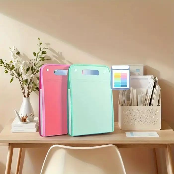 Porte-documents accordéon – Organiseur de documents A4 pour l'école, le bureau, l'université | Porte-documents extensible multi-poches pour papiers et examens