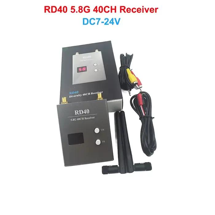 Récepteur de diversité Audio-vidéo sans fil FEICAO RD40 5.8G 40CH Compatible HDMI, Drone FPV Haute Sensibilité pour Expérience Visuelle Époustouflante Occasions Spéciales