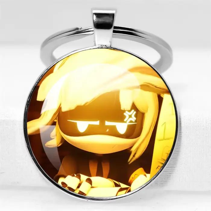 Porte-Clés avec Pendentif en Verre, Accessoires de Bijoux, Cadeau Robot Tueur, Dessin Animé Kawaii, Clés de Drones de Meurtres, Cyn, Chien N, MERCEDES I