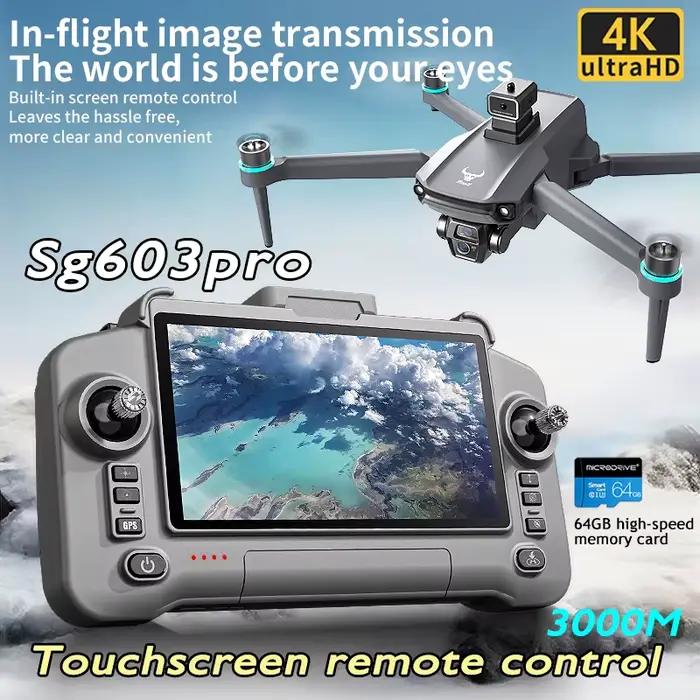 PRO Drone GPS professionnel 8K HD caméra écran tactile télécommande 5G WIFI retour intelligent sans brosse grand UAV RC