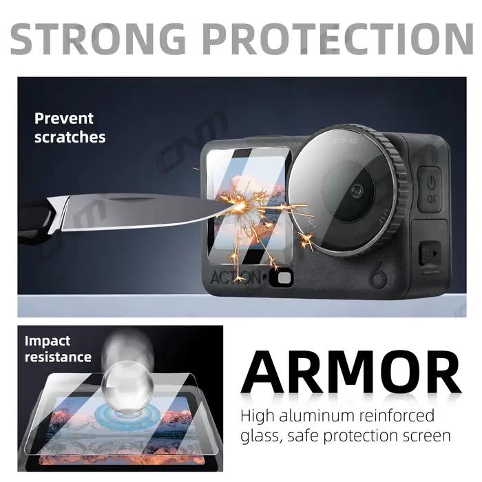Protecteur d'écran en verre trempé pour DJI Action 6 - 9H