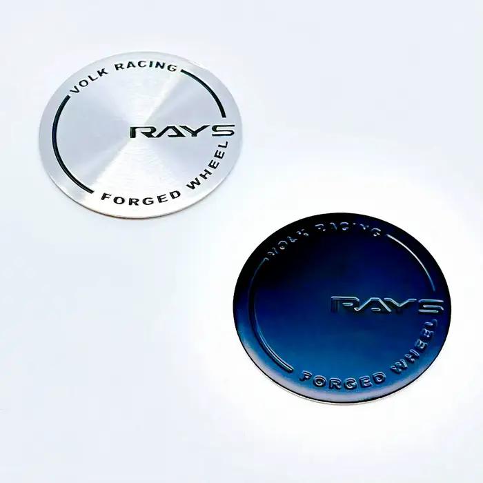 4 autocollants de voiture VOLK Racing RAYS de 45 mm, 50 mm, 56 mm pour emblèmes de moyeu de roue vierge, couvercles de jante et accessoires de style