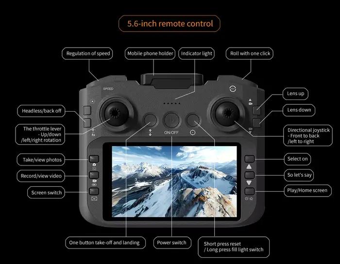 Drone Lenovo A21 Pro 8K 5G GPS Professionnel avec Caméra HD 4K et Écran