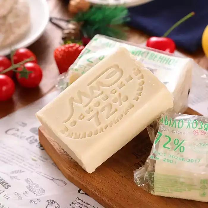 Savon anti-taches robuste – Formule traditionnelle raton laveur russe 72%, décontamination forte et soins délicats