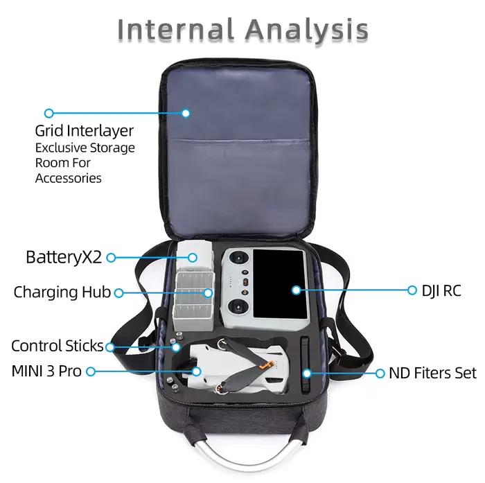 Pour Mini 3 boîte de rangement Dron sac à main sac universel unique épaule sacs à bandoulière Drone batterie sac