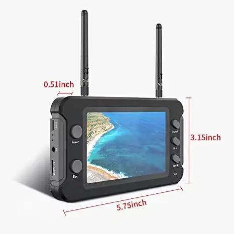 Moniteur FPV 5.8G avec DVR 40CH 4.3 pouces