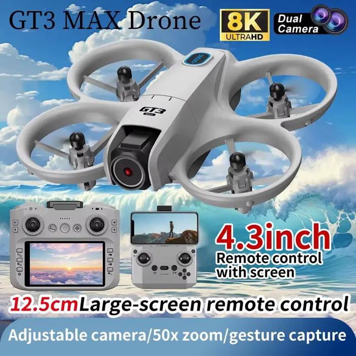 2026 GT3/GT3 MAX Drone 8K HD télécommande Mode sans tête hélicoptère 360 ° Flip Quadcopter jouets Mini