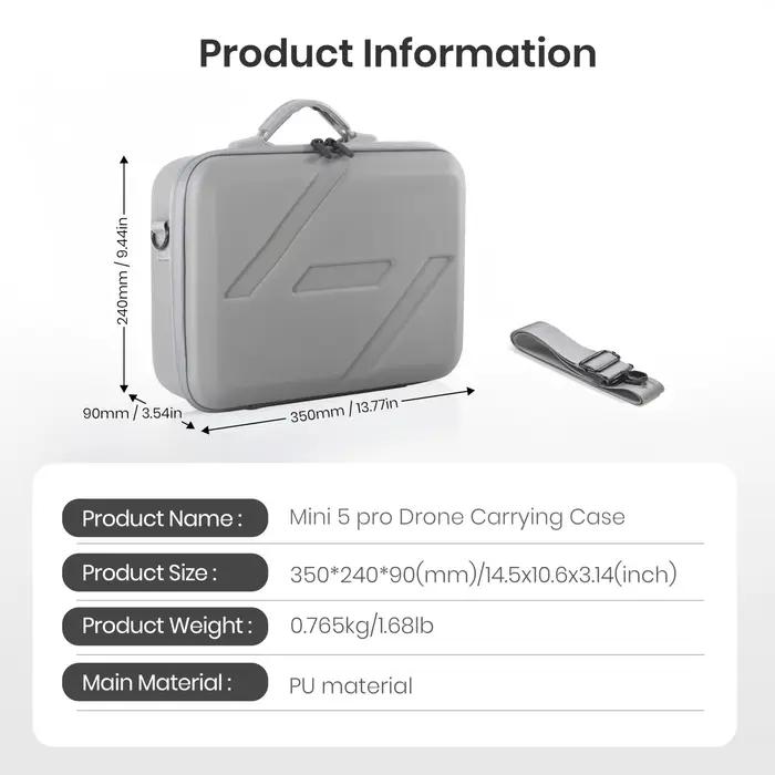 STARTRC PHOTO Étui de transport portable pour DJI Mini 5 Pro Fly More Combo Accessoires compatibles avec la manette DJI