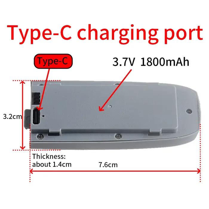 Mise à niveau 1800 mah 3.7 V RC Drone batterie pour T21P CS800 PRO FX752248 télécommande