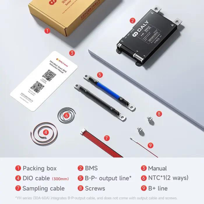 Daly Smart BMS 4S 6S 8S 12S 13S 14S 16S 17S 20S 24S Bluetooth BMS 30A 40A 60A 80A 100A 120A 150A 200A Lifepo4 Li-Ion LTO batterie