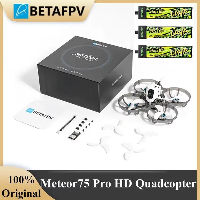 BETAFPV Meteor75 Pro O4/PNP ELRS 2.4G Quadrirotor sans balais avec ou sans batterie Lava II 1S 580mAh 95C