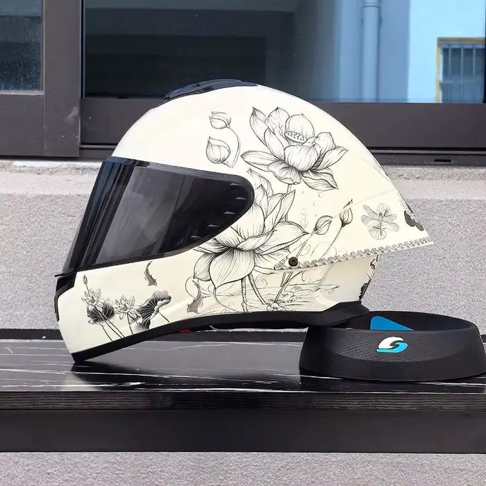 Casque de moto intégral ORZ, casque de moto de course pour hommes et femmes, casque intégral adapté à toutes les saisons, DOT