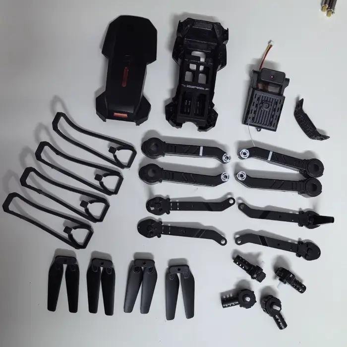 E88 RC Drone accessoires pièces de rechange AB lame hélices protection corps principal coque Base/moteurs
