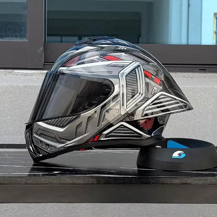 Casque de moto intégral ORZ, casque de moto de course pour hommes et femmes, casque intégral adapté à toutes les saisons, DOT