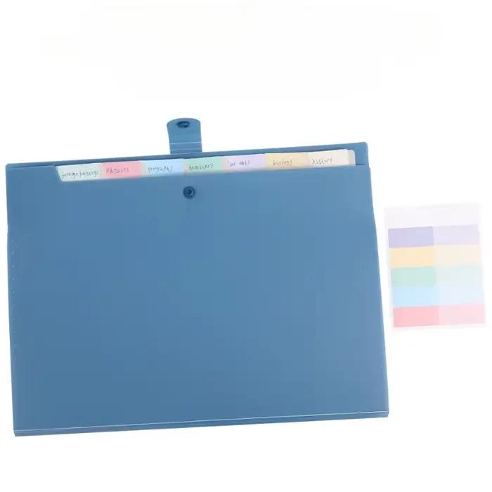 Dossier accordéon, format A4, dossier extensible avec 12 pochettes, dossier couleur macaron avec étiquettes, organisateur de fichiers portable, école