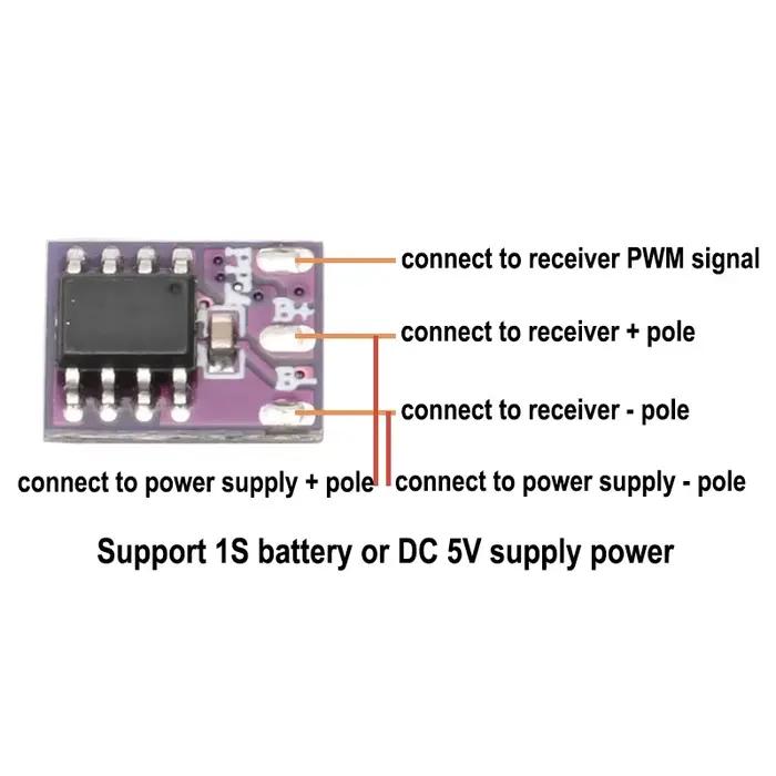 10 pièces 1S simple voie brossé ESC 3.5 V-6 V 10A contrôleur de vitesse électronique 10x8x4mm Mini taille pour Drone RC avion moteurs sans noyau