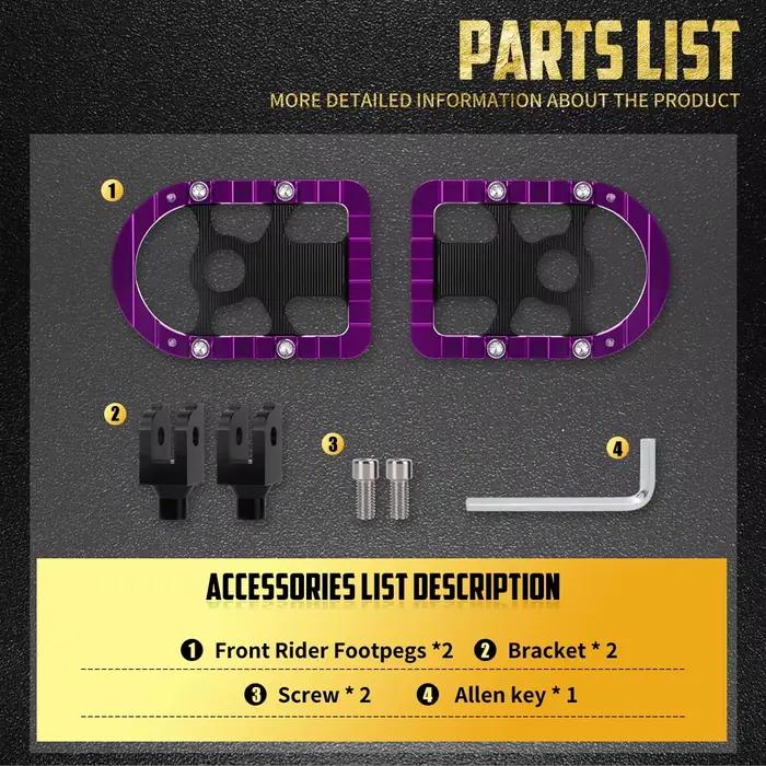 Repose-pieds avant pour conducteur de moto, pédale de repose-pieds pour Harley Softail Low Rider Breakout FXBB 2018-Up Sportster S RH1250S
