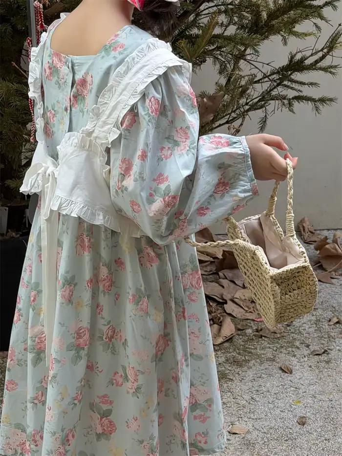 Robe florale pour filles Printemps 2026, robe de princesse à imprimé floral