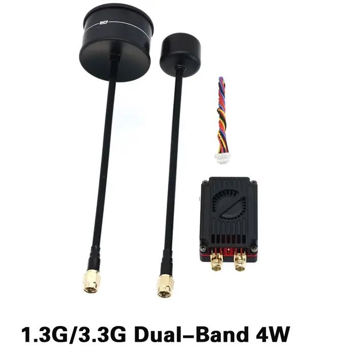 RUSHFPV OverShoot 1.3G/3.3G double bande 2.5W VTX ou 4W VTX Module émetteur vidéo haute puissance avec antenne SMA pour Drones FPV