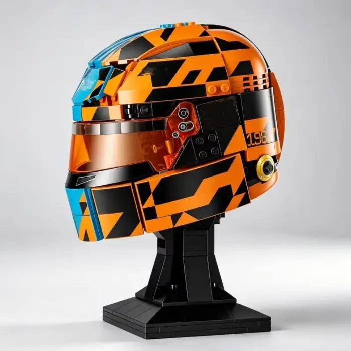 Nouveauté 2026 : Ensemble de 793 pièces de blocs de construction de modèle de casque de pilote de course Oscar Piastri, thème flotte de voitures de course, pour cadeaux d'anniversaire et de festival