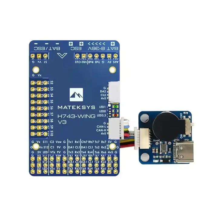 Contrôleur de vol MATEK H743-WING V3 STM32H743VIT6 3-8S avec OSD intégré et Blackbox pour drones multirotors et à aile fixe RC occasions spéciales