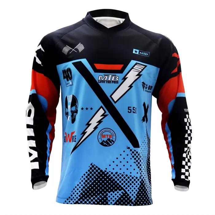 Maillot de course de motocross pour hommes, maillot de cyclisme, vtt, chemise de descente