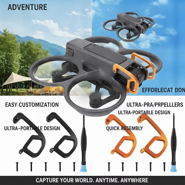 Pare-chocs en alliage d'aluminium pour DJI AVATA2 avec protection anti-collision pour objectif et nacelle barre de protection anti-collision pour drone occassions spéciales photographie aérienne sécurité et style