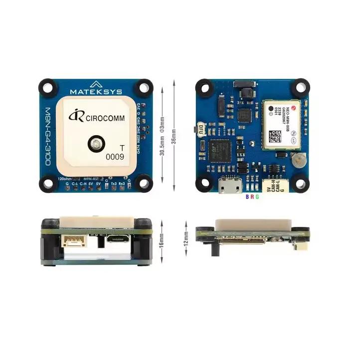 Module AP_PERIPH DRONECAN GNSS M9N-G4-3100 GPS G474 CAN RM CAN Protocol & UART_MSP compatible avec CAN FD Drone