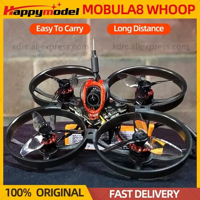 Happymodel Mobula8 Drone/KIT de cadre 1-2S 85mm Micro FPV Whoop Quadcopter Drone 2.4G récepteur ELRS X12 AIO moteur sans balais nouveau