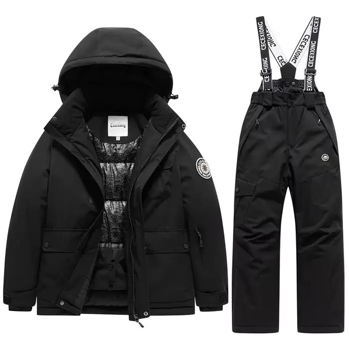 Ski d'hiver manteau et pantalon de Ski pour enfants 2 pièces ensemble chaud imperméable garçons filles Ski en plein air snowboard Ski d'hiver enfants
