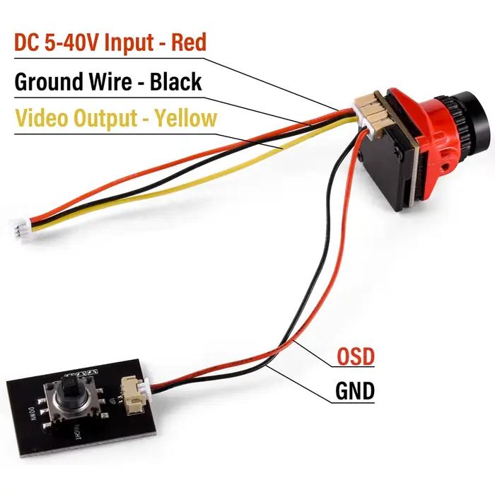 Caméra FPV 1800TVL 5MP 2.1mm 1/8 pouce Starlight NTSC PAL OSD intégrée pour drone de course RC FPV pièces DIY occasion spéciale