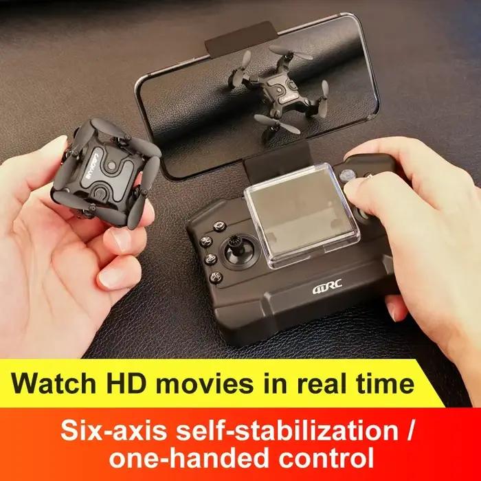 Mini Drone 4K HD Caméra WiFi FPV Maintien d'Altitude Professionnel Pliable Quadrirotor RC Drone Enfant Jouets Cadeau Occasions Spéciales