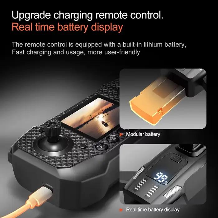 Xiaomi M6 Drone 8K HD double caméra 5G WIFI FPV moteur sans brosse évitement d'obstacles avec écran télécommande