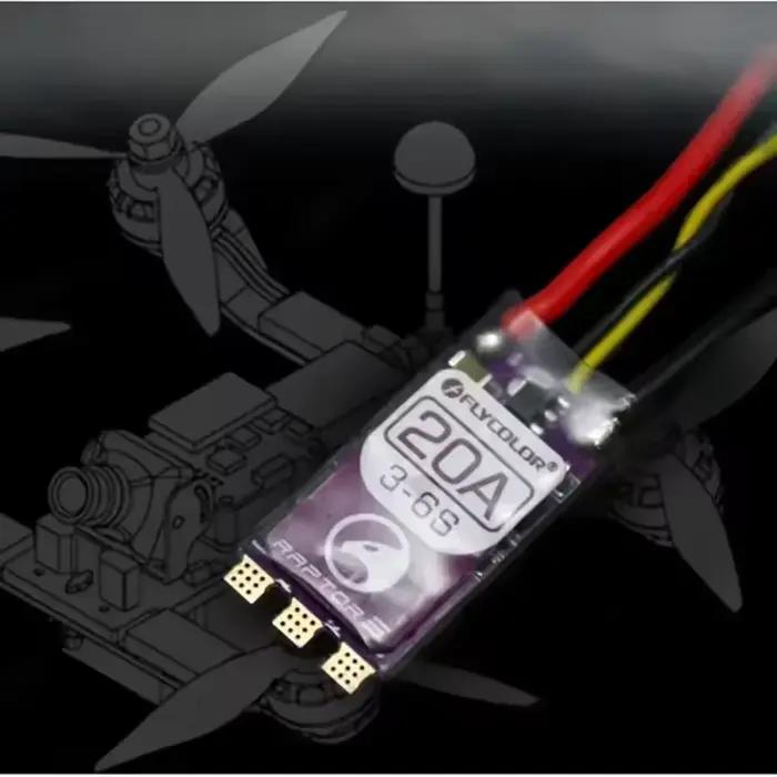 FLYCOLOR Raptor 5 20A 35A 45A 50A multi-rotor sans balais ESC 3-6S 32 bits G701 PWM 128K pour Drone de course RC FPV