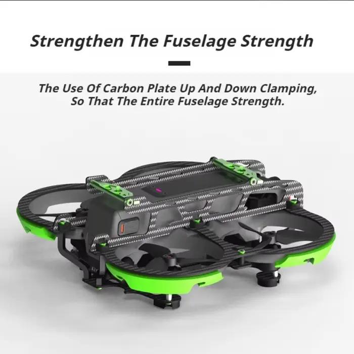 Véritable Fiber de carbone pour Dji Avata 2 Protection complète légère Anti-chute Drone garde armure Kit d'armure