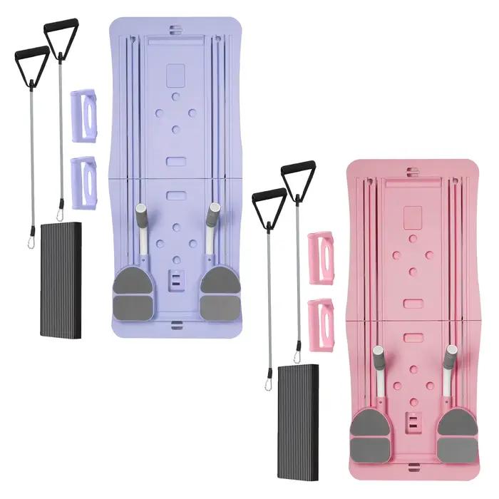 Planche de Pilates pliable 4-en-1 pour la maison, roue d'exercice, équipement de fitness pour la maison, entraîneur de Pilates