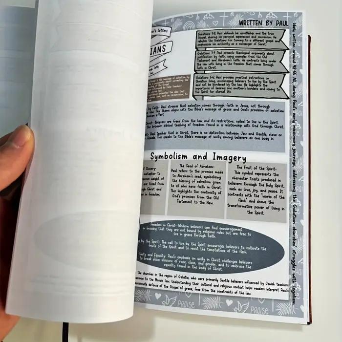 Guide d'étude biblique pour débutants, journal dévotionnel avec citations bibliques quotidiennes, réflexions sur la prière et plan d'étude annuel
