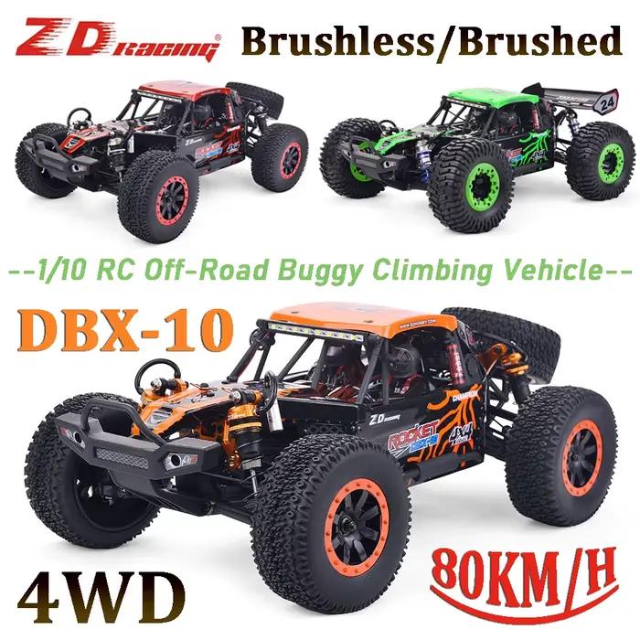 ZD Racing DBX-10 1/10 4WD 2.4G camion du désert sans brosse/brossé haute vitesse tout-terrain 80 KM/H pour RC Buggy véhicule d'escalade jouets pour enfants