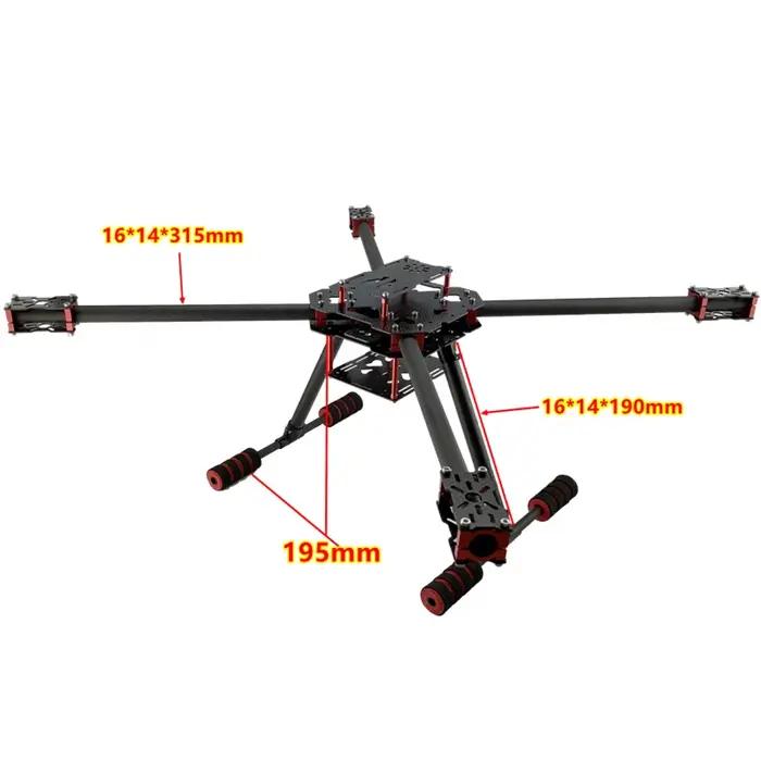 Châssis de quadricoptère en fibre de carbone XAERO DIY 650 mm pour drone FPV commercial et industriel