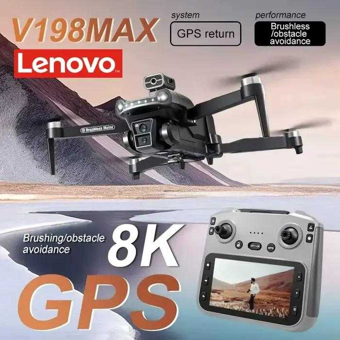 Drone Lenovo V198MAX 8K Professionnel FPV Brushless avec évitement d'obstacles laser pour vols stables et captures vidéo haute définition