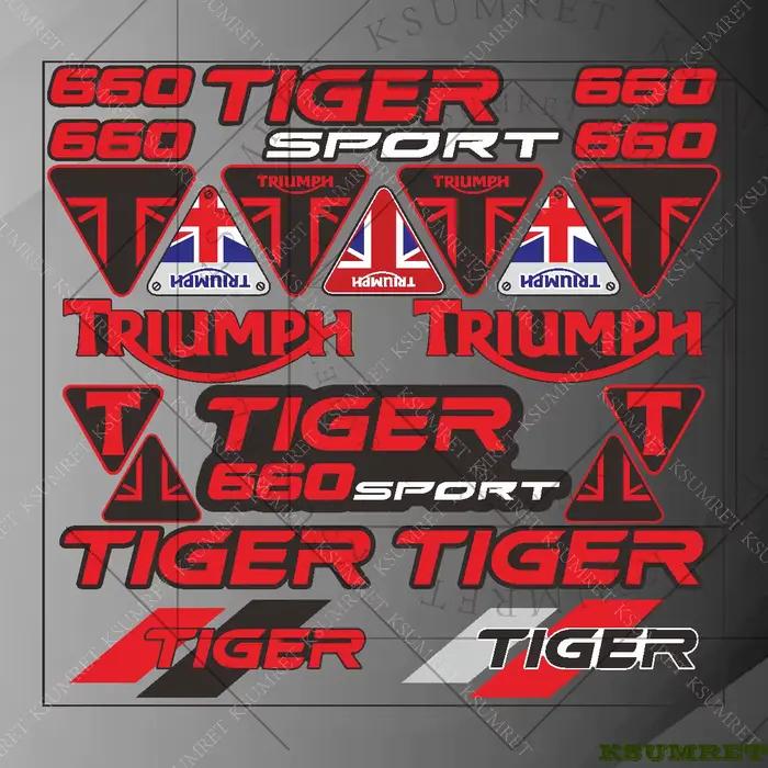Autocollants logo pour Triumph TIGER 660 SPORT, autocollants de moto, décalcomanies pour réservoir, accessoires de course, emblèmes