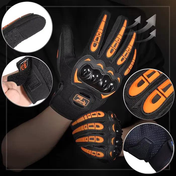 Gants de moto de course pour hommes, protection anti-chute, été, motocross, équipement de protection respirant, bleu, rouge, paume antidérapante 