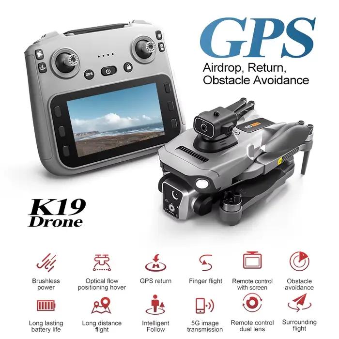 Drone de pêche K19 MAX avec caméra professionnelle 8K