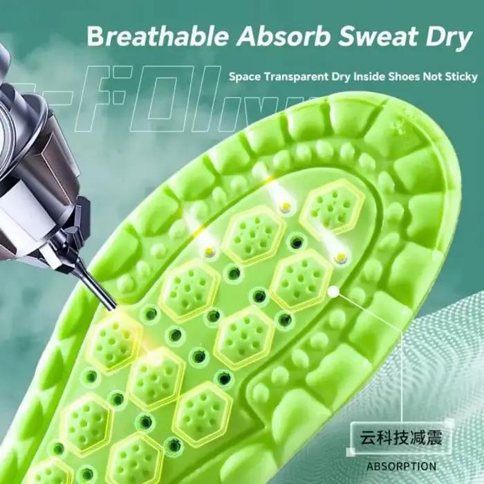 Semelles intérieures 4D Cloud pour chaussures de sport, coussin d'air en PU, absorption des chocs douce, dépistolet ant respirant, l'offre elles de course Orth4WD, 1 paire