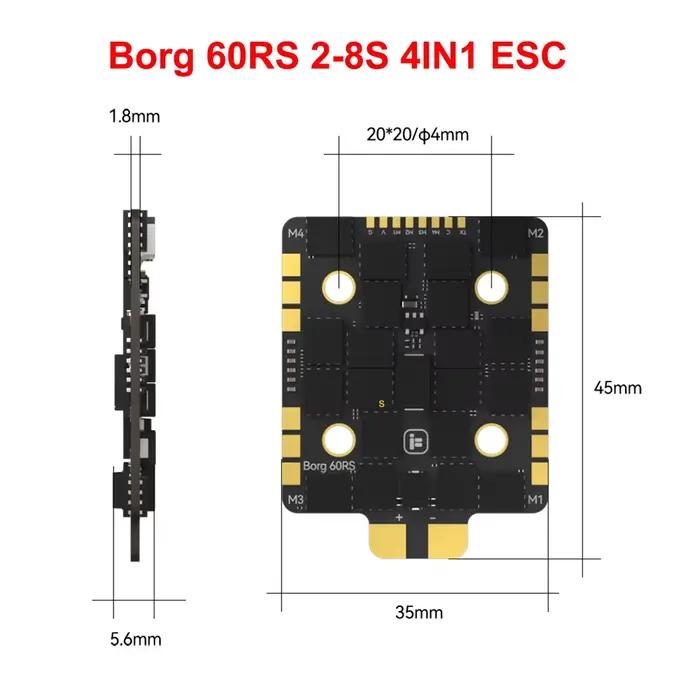 IFlight Borg Mini F7 H7 Stack H743 Contrôleur de vol +