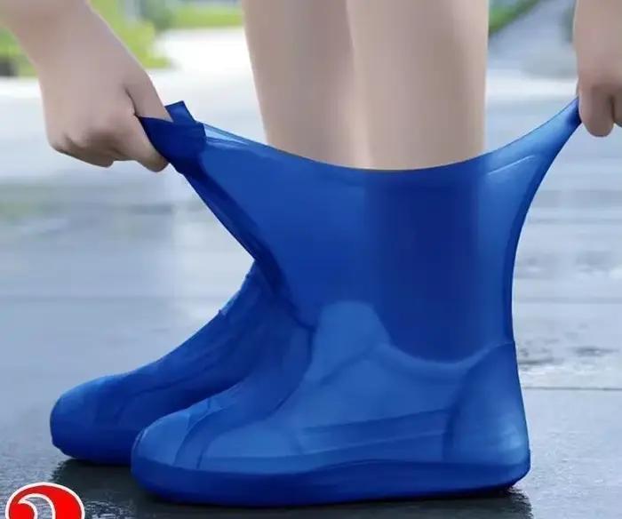 1 paire de couvre-chaussures imperméables en Silicone, en caoutchouc résistant aux lèvres, équipement de pluie, accessoires pour les jours de pluie en plein air